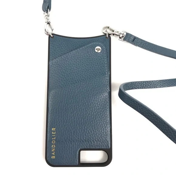 BANDOLIER Blue Adjustable Crossbody Phone Case Fits iPhone 7 Plus - Picture 3 of 4